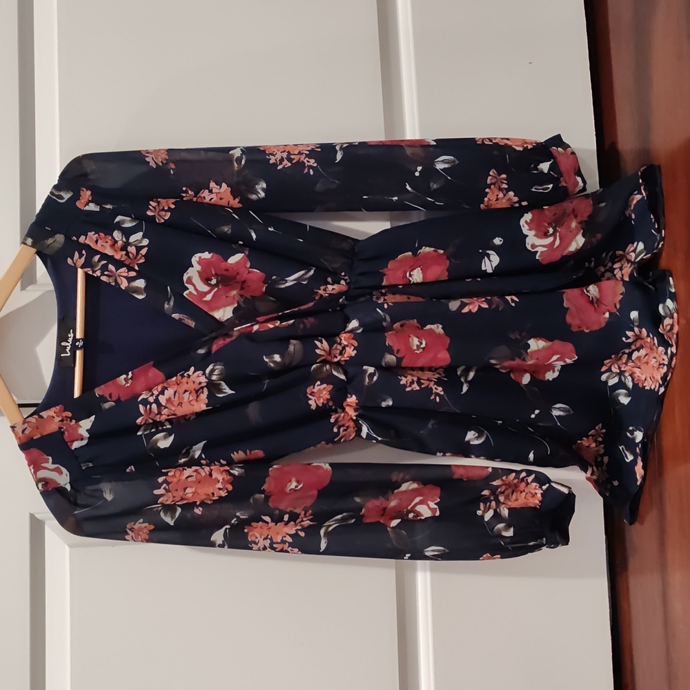 Lulus long sleeve floral flowy dress